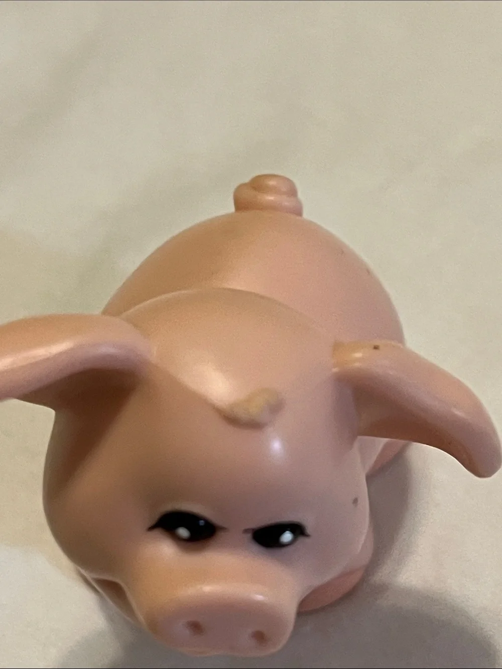TYco Sesame Stret Farm Pink Plastic Pig Toy Figurine. 1997